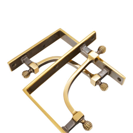 Spira Brass Beehive Medium Shelf Bracket Aged Brass (Sold in Pairs) - Antique Brass - Image 2