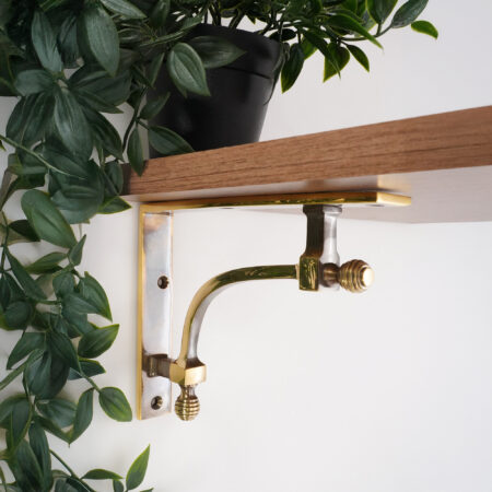 Spira Brass Beehive Medium Shelf Bracket Aged Brass (Sold in Pairs) - Antique Brass - Image 3