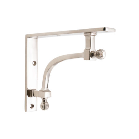 Beehive Medium Shelf Bracket Polished Nickel (Sold in Pairs)