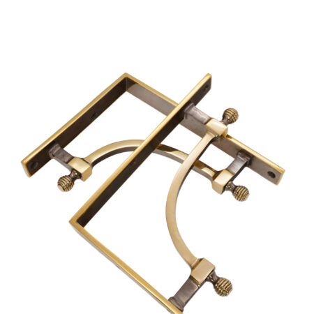 Beehive Large Shelf Bracket Aged Brass (Sold in Pairs) - Image 2