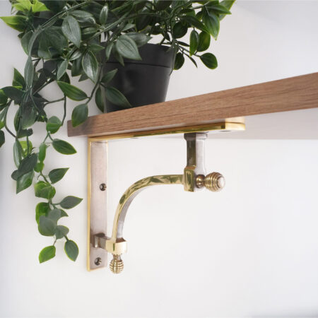 Beehive Large Shelf Bracket Aged Brass (Sold in Pairs) - Image 3