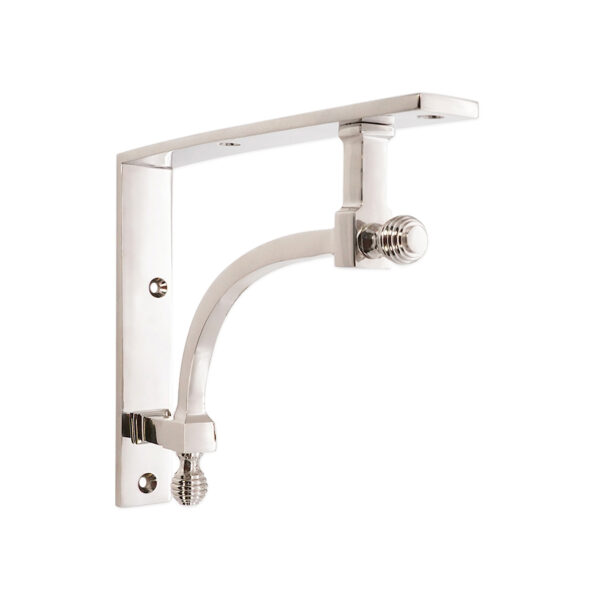 Beehive Large Shelf Bracket Polished Nickel (Sold in Pairs)