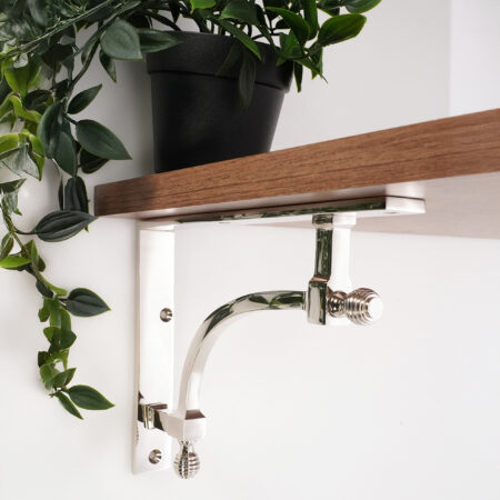 Beehive Large Shelf Bracket Polished Nickel (Sold in Pairs) - Image 3