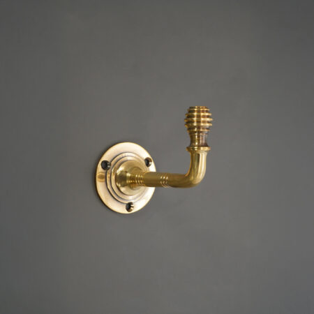 Beehive Small Coat Hook Aged Brass - Image 3