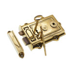 Brass Davenport Rim Lock Aged Door Lock