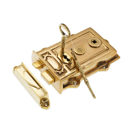 Polished Brass Davenport Rim Lock Door Lock
