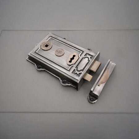 Iron Davenport Rim Lock Pewter/Antique - Image 2