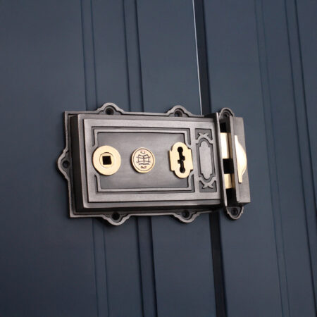 Pewter Davenport Rim Lock Door Lock - Image 2