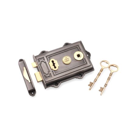 Pewter Davenport Rim Lock Door Lock - Image 4