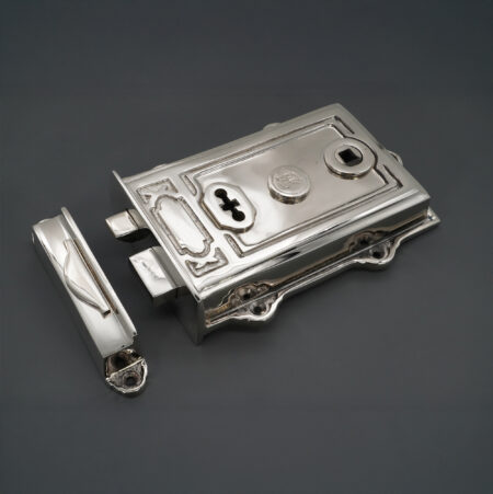 Polished Nickel Davenport Rim Lock Door Lock - Image 2