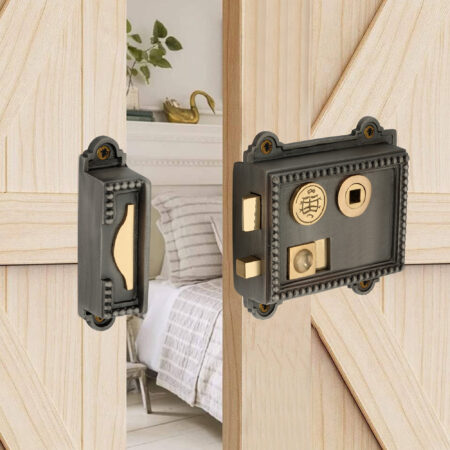 Pewter Regency Rim Latch Door Latch - Image 3