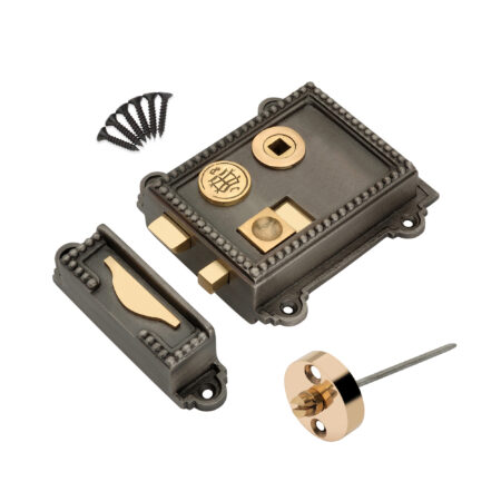 Pewter Regency Rim Latch Door Latch - Image 4