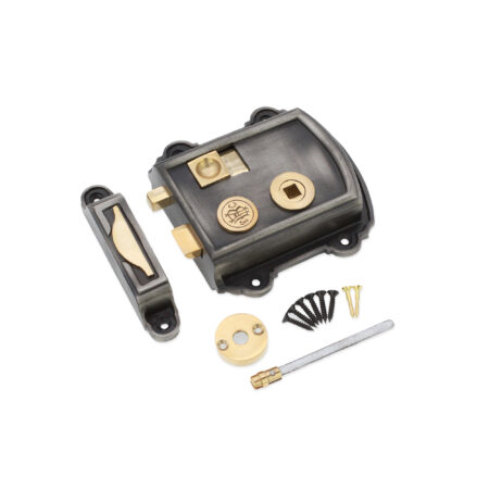 Pewter Victorian Rim Latch Door Latch