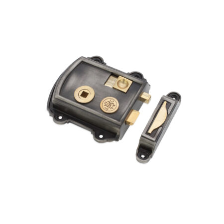 Pewter Victorian Rim Latch Door Latch - Image 2