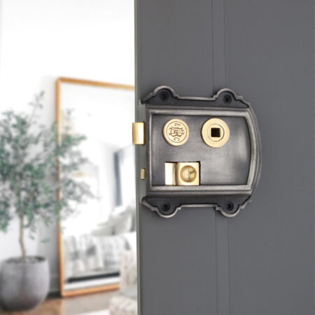 Pewter Victorian Rim Latch Door Latch - Image 3