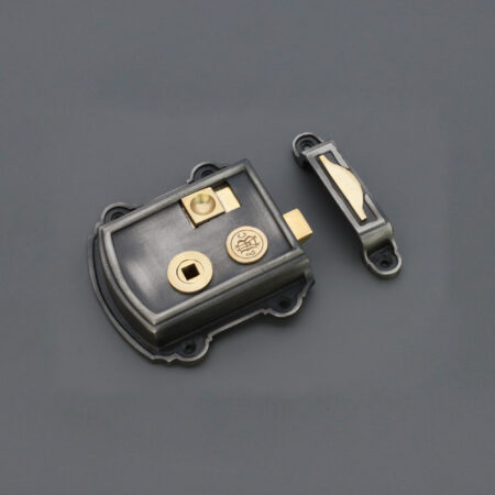 Pewter Victorian Rim Latch Door Latch - Image 4