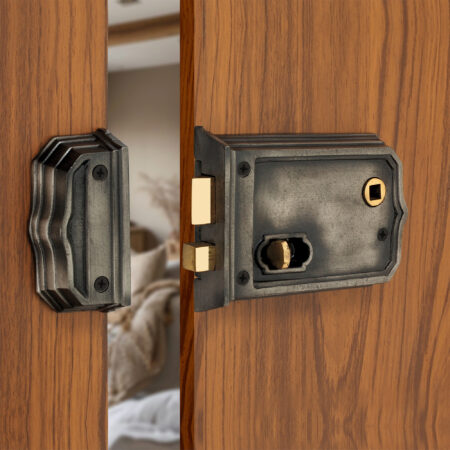 Pewter Gothic Rim Latch 125mm Door Latch - Image 3