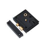 Brass Vertical Rim Lock Black Door Lock