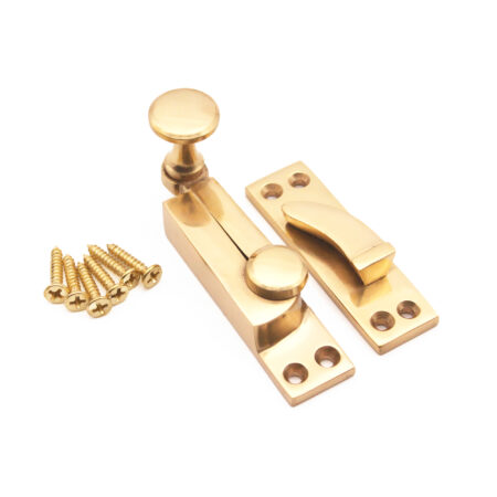Quadrant Sliding Arm Fastener Polished Brass - Image 4