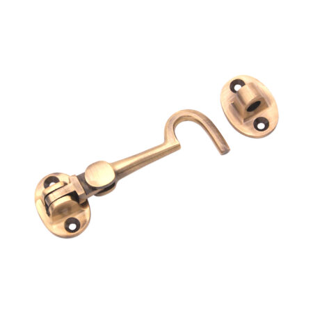 Silent Cabin Hook 3" - 75mm Antique Brass