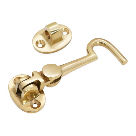 Silent Cabin Hook 3" - 75mm Polished Brass - Image 2