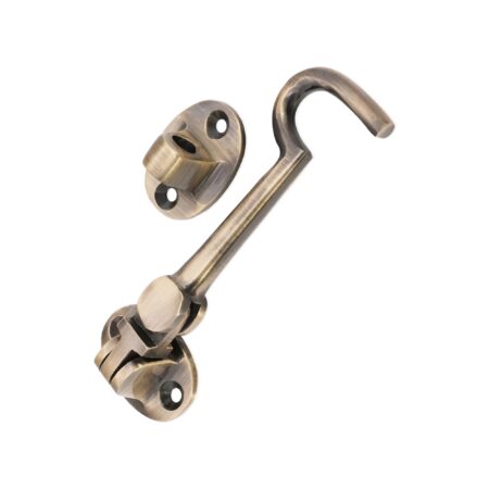 Silent Cabin Hook 4" - 100mm Antique Brass - Image 2