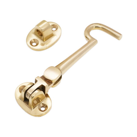 Silent Cabin Hook 4" - 100mm Polished Brass - Image 2