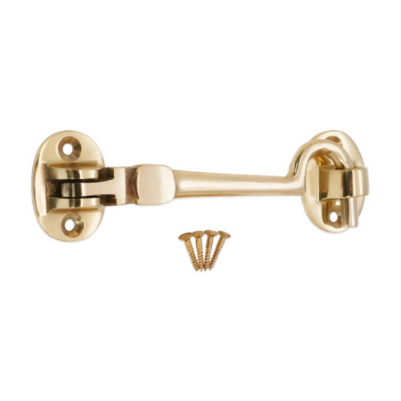 Silent Cabin Hook 4" - 100mm Polished Brass - Image 4
