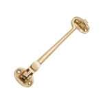 Silent Cabin Hook 6" - 150mm Polished Brass