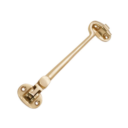 Silent Cabin Hook 6" - 150mm Polished Brass