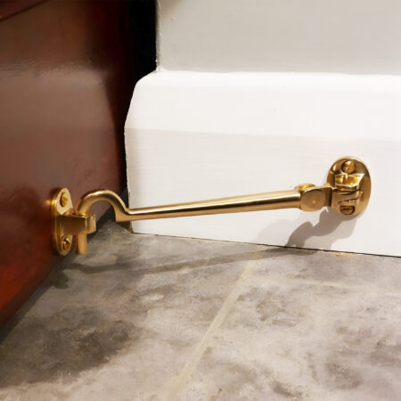 Silent Cabin Hook 10" - 250mm Polished Brass - Image 3
