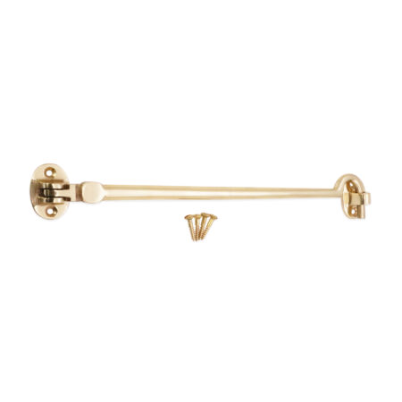 Silent Cabin Hook 10" - 250mm Polished Brass - Image 4