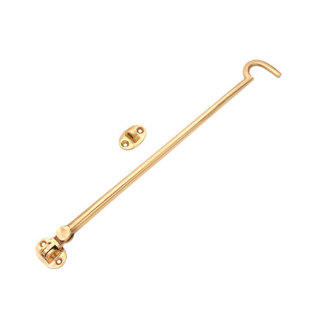 Silent Cabin Hook 12" - 300mm Polished Brass - Image 2