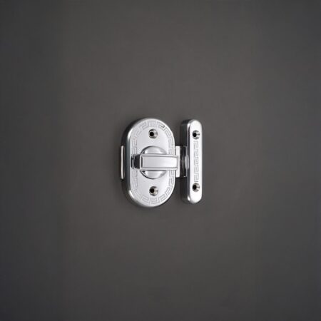 Delta Bathroom Latch Big Polished Chrome - Image 3