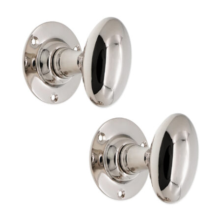 Polished Nickel Oval Mortice Door Knob Door Hardware - Image 2