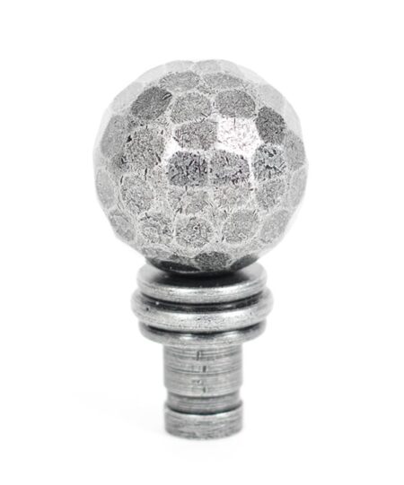 Pewter Hammered Ball Curtain Finial (pair) | 33397 - Image 2
