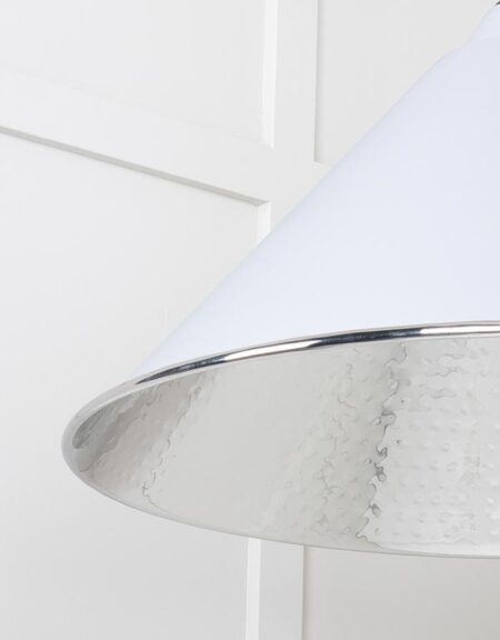 Hammered Nickel Hockley Pendant in Birch | 45433BI - Image 5