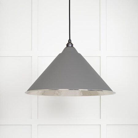 Hammered Nickel Hockley Pendant in Bluff | 45433BL - Image 2