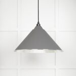 Hammered Nickel Hockley Pendant in Bluff | 45433BL