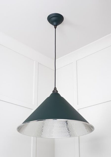 Hammered Nickel Hockley Pendant in Dingle | 45433DI - Image 3