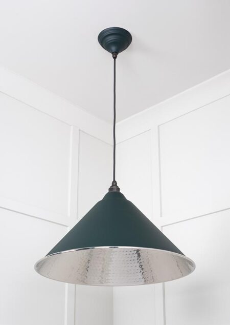 Hammered Nickel Hockley Pendant in Dingle | 45433DI - Image 4