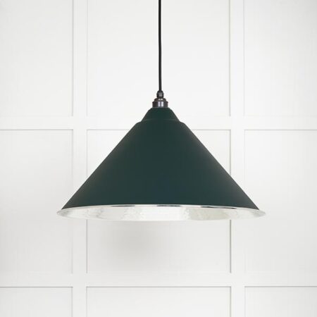 Hammered Nickel Hockley Pendant in Dingle | 45433DI