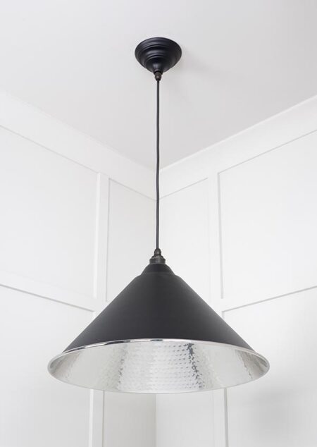 Hammered Nickel Hockley Pendant in Elan Black | 45433EB - Image 3