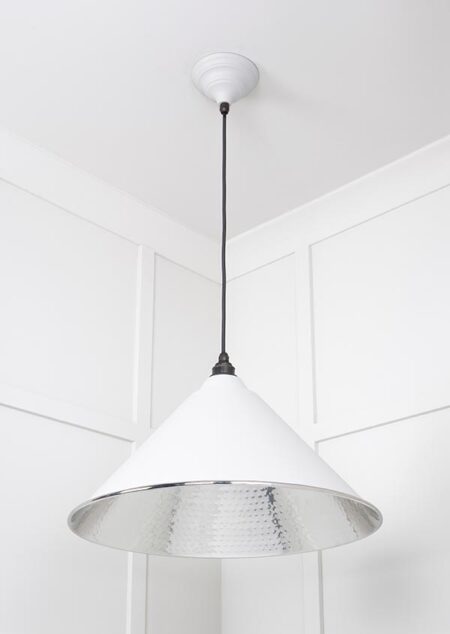 Hammered Nickel Hockley Pendant in Flock | 45433F - Image 3