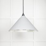 Hammered Nickel Hockley Pendant in Flock | 45433F