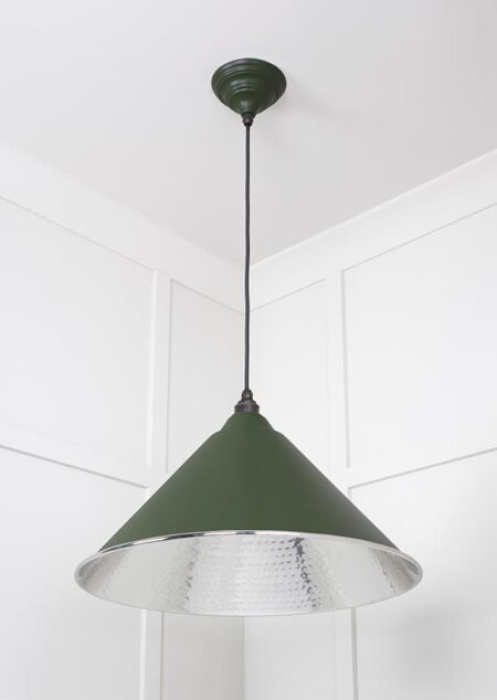Hammered Nickel Hockley Pendant in Heath | 45433H - Image 3