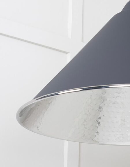 Hammered Nickel Hockley Pendant in Slate | 45433SL - Image 5