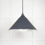 Hammered Nickel Hockley Pendant in Slate | 45433SL