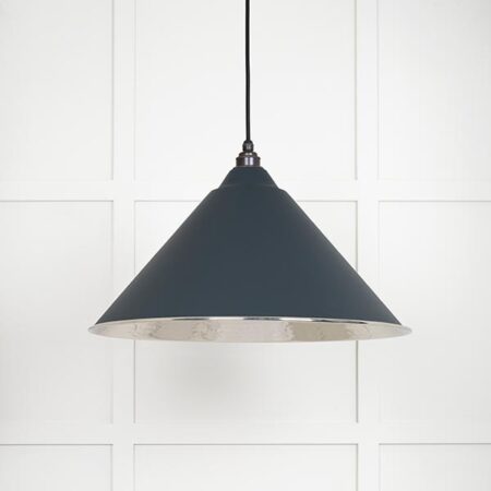Hammered Nickel Hockley Pendant in Soot | 45433SO - Image 2