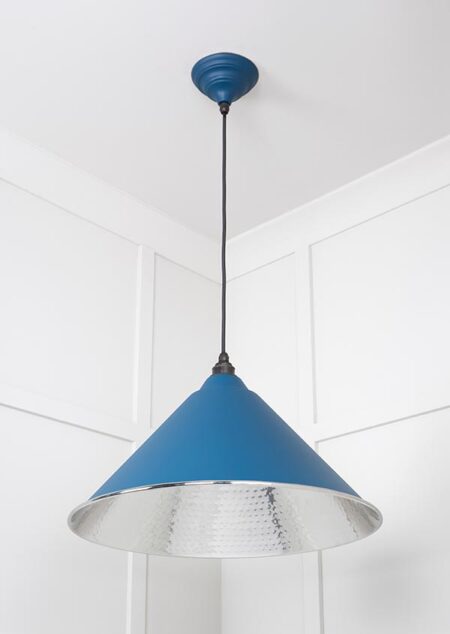 Hammered Nickel Hockley Pendant in Upstream | 45433U - Image 3